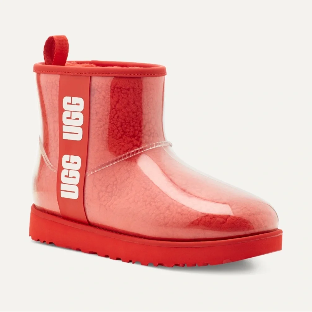 UGG Classic Clear Mini color red size 7 - Picture 2 of 6